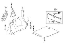 Deck Lid Latch Cover (Rear)