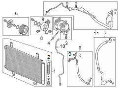 Air. Conditioning. (A/C). AC line. Pipe, Receiver. Refrigerant Liquid Hose. (Front). A/C...