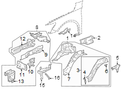 Fender Apron Assembly (Left, Front)