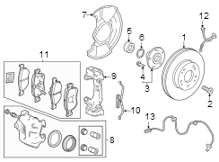 Front suspension. Brake components.