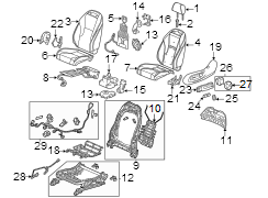 Temperature Controlled Seat Blower Motor Bracket (Front, Upper)