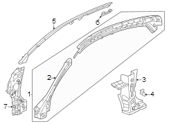 Body A-Pillar Bracket (Left, Rear)