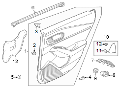 Door Interior Trim Panel (Left, Rear)