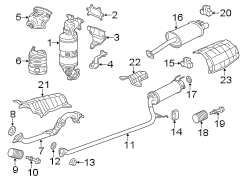 EXHAUST SYSTEM. EXHAUST COMPONENTS.