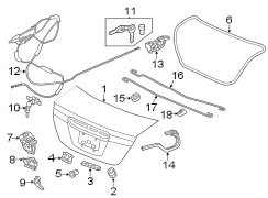 trunk lid. LID & COMPONENTS.