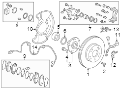 Front suspension. Brake components.