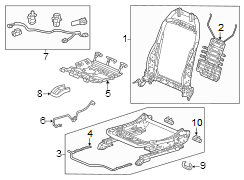 Seats & tracks. Passenger seat components.