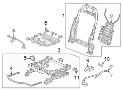 Seats & tracks. Driver seat components.