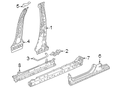 Body B-Pillar Bracket (Left)