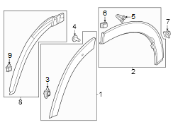 Quarter panel. Exterior trim.