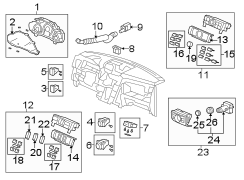 INSTRUMENT PANEL. CLUSTER & SWITCHES.