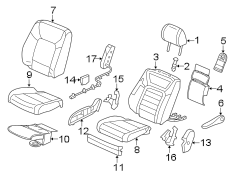 Seat Back Cushion Cover (Right, Front)