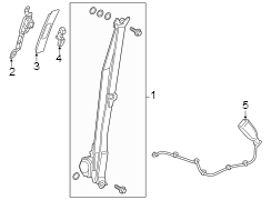 Restraint systems. Front seat belts.