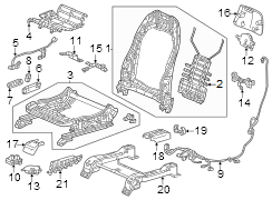 Power Seat Wiring Harness (Right, Front)