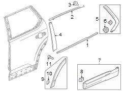 Door Molding (Left, Rear, Lower)