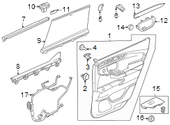 Door Interior Trim Panel (Left, Rear)