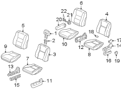 SEATS & TRACKS. FRONT SEAT COMPONENTS.