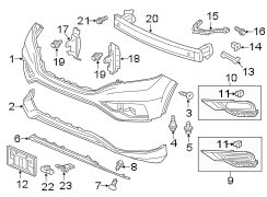 FRONT BUMPER. BUMPER & COMPONENTS.