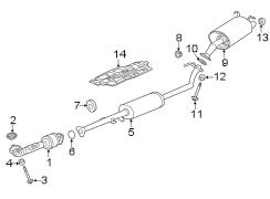 EXHAUST SYSTEM. EXHAUST COMPONENTS.