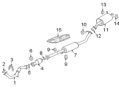 EXHAUST SYSTEM. EXHAUST COMPONENTS.