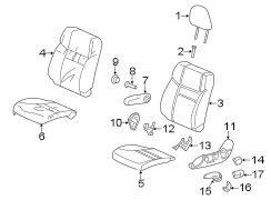 SEATS & TRACKS. DRIVER SEAT COMPONENTS.