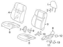 SEATS & TRACKS. DRIVER SEAT COMPONENTS.