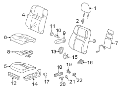 SEATS & TRACKS. DRIVER SEAT COMPONENTS.