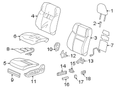 SEATS & TRACKS. DRIVER SEAT COMPONENTS.