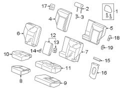 SEATS & TRACKS. REAR SEAT COMPONENTS.