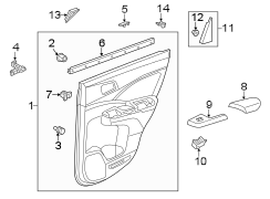 Door Trim Molding (Left, Upper)