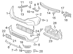 FRONT BUMPER & GRILLE. BUMPER & COMPONENTS.