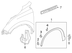 Fender. Exterior trim.