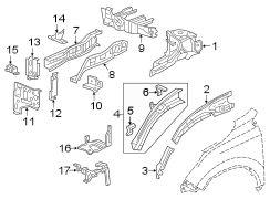 FENDER. STRUCTURAL COMPONENTS & RAILS.