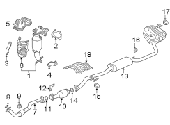 EXHAUST SYSTEM. EXHAUST COMPONENTS.