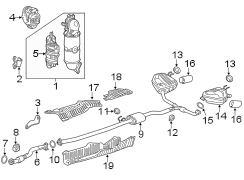 EXHAUST SYSTEM. EXHAUST COMPONENTS.