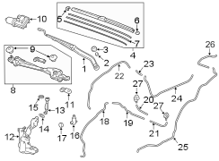 WINDSHIELD. WIPER & WASHER COMPONENTS.