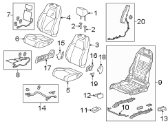 SEATS & TRACKS. PASSENGER SEAT COMPONENTS.