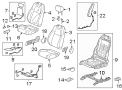 SEATS & TRACKS. PASSENGER SEAT COMPONENTS.