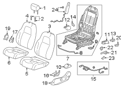 SEATS & TRACKS. DRIVER SEAT COMPONENTS.