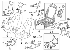 SEATS & TRACKS. DRIVER SEAT COMPONENTS.