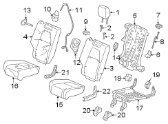 SEATS & TRACKS. REAR SEAT COMPONENTS.