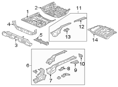 Rear body & floor. Floor & rails.