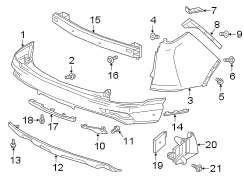 REAR BUMPER. BUMPER & COMPONENTS.