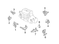 ENGINE / TRANSAXLE. ENGINE & TRANS MOUNTING.