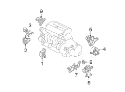 ENGINE / TRANSAXLE. ENGINE & TRANS MOUNTING.