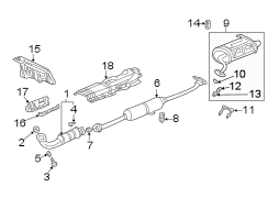 EXHAUST SYSTEM. EXHAUST COMPONENTS.