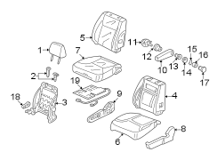 SEATS & TRACKS. FRONT SEAT COMPONENTS.