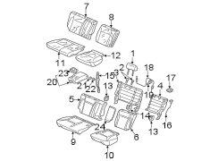 SEATS & TRACKS. REAR SEAT COMPONENTS.