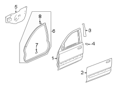 FRONT DOOR. DOOR & COMPONENTS.