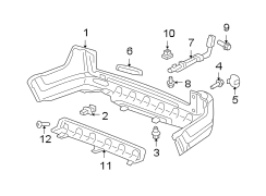 REAR BUMPER. BUMPER & COMPONENTS.